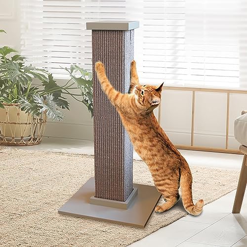 SmartCat Ultimate Scratching Post – Gray, Large 32 Inch Tower - Image 7