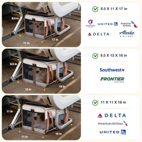 Lekereise Top-Expandable Pet Carrier 17x11x9.5 Inch Alaska Hawaiian Airline - Image 2