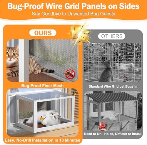 Cat Window Box Catio, Outdoor Indoor Cat Enclosure - Image 3