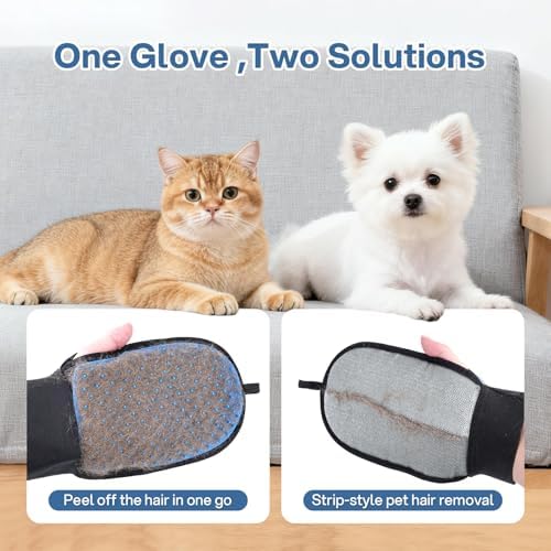 CLEANGOR 2 Pack Electrostatic Pet Hair Removal Grooming Gloves - Image 3