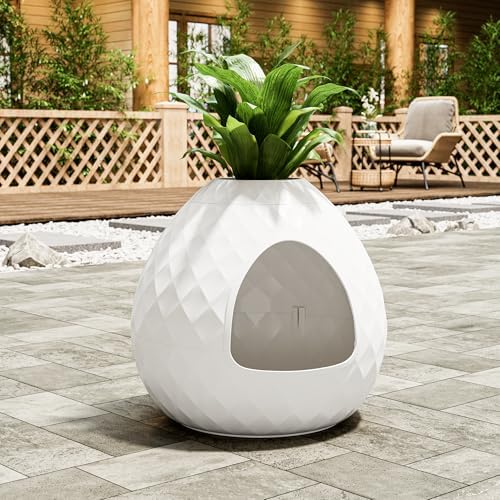 Egg-Shaped Hidden Plant Litter Box, Cat Litter Box Enclosure - Image 7