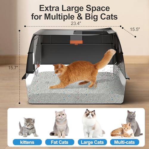 Lobeve Extra Large Stainless Steel Litter Box - Image 2