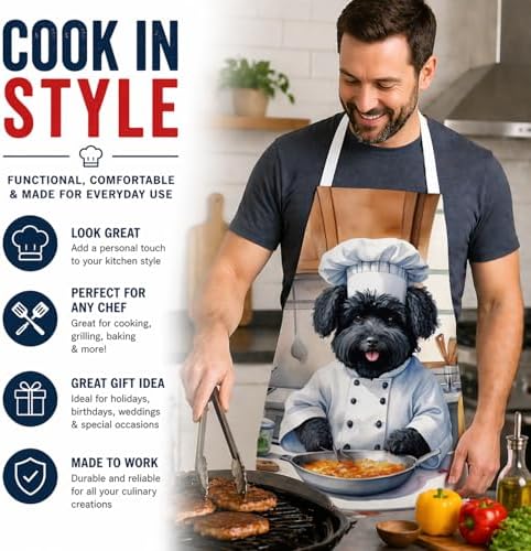 Caroline's Treasures Puli The Chef Apron Cooking Kitchen Server Baking Crafts - Image 2