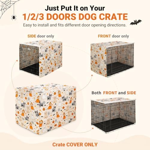 Explore Land Halloween Pattern Dog Crate Cover, 36 Inches - Image 2