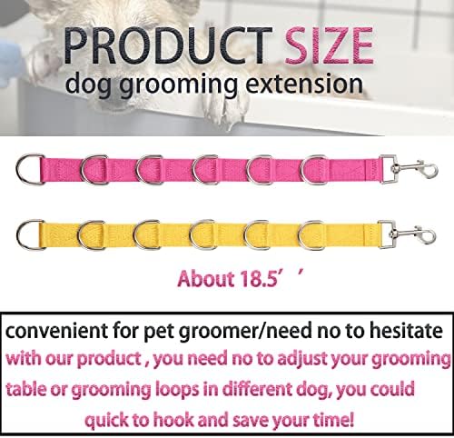 Dog Grooming Loops Extension Strap 2 PCS 6 D-Ring Dogs Grooming Table Arm - Image 2