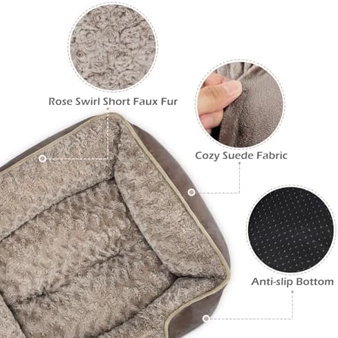 INVENHO Medium Dog Bed Rectangle Washable Orthopedic Soft Calming Sleeping - Image 4