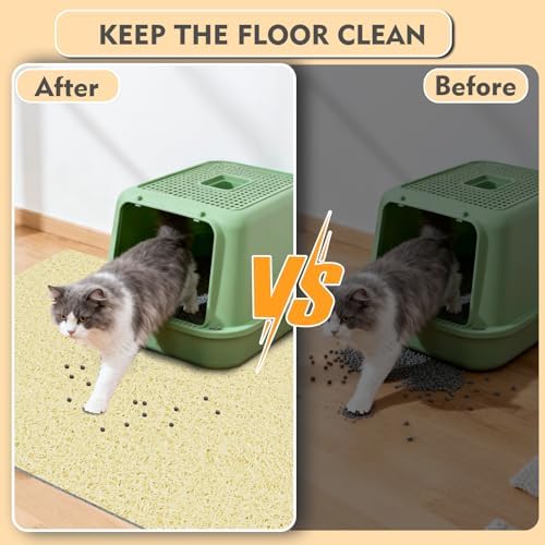 Extra Large Cat Litter Mat 30"x24", Heavy-Duty Litter Rug Catcher - Image 3