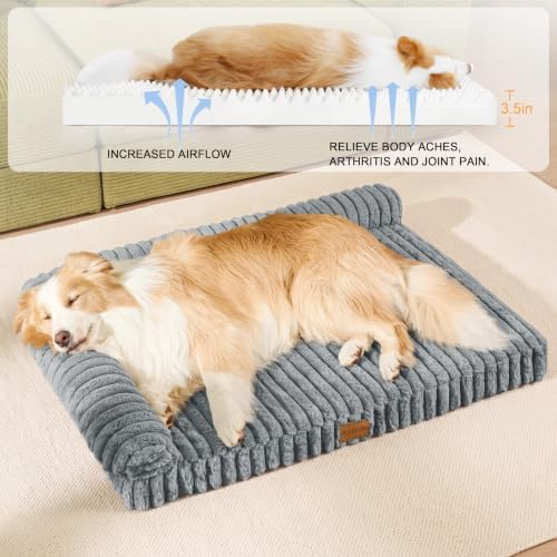 Orthopedic Medium Dog Bed Furry Pet Bed, Washable Cover 30''X20'' - Image 5