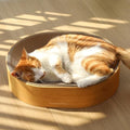 FUKUMARU Cardboard Cat Scratcher Bed, 2-in-1 Oval Cat Scratch Pad by FUKUMARU