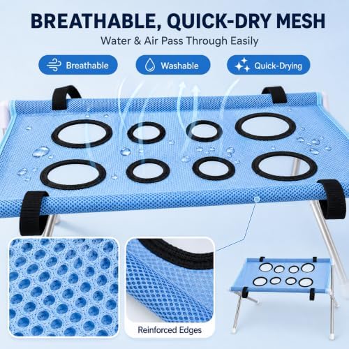 Dog Grooming Hammock with Stand, Foldable Pet Grooming Table and Bathing Station - Image 4