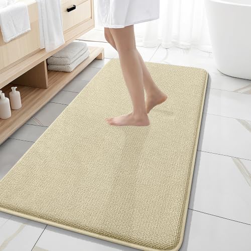 OLANLY Memory Foam Bathroom Runner Rug 47x20, Absorbent Long Bath Mat by OLANLY