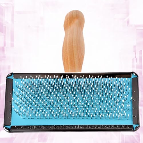 Alipis Portable Pet Hair Remover Brush Stainless Needle and Wooden Handle - Image 5