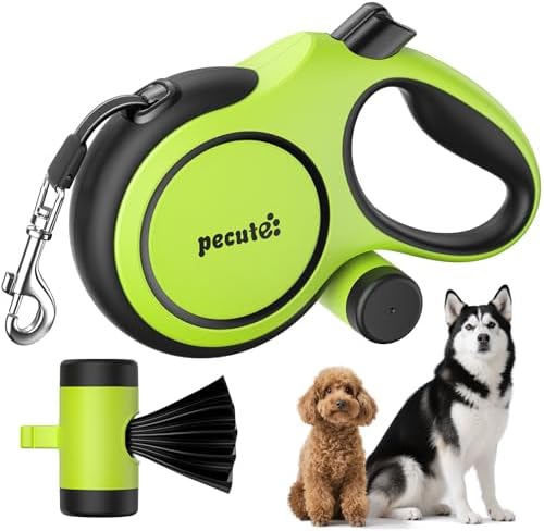 Pecute Retractable Dog Leash 26ft by pecute
