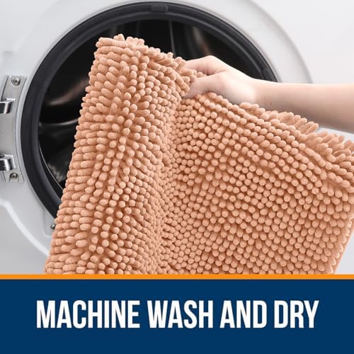 OLANLY Large Bathroom Rugs 40x32, Extra Soft Absorbent Chenille Bath Rugs - Image 5