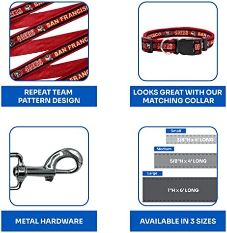 NFL PET Leash San Francisco 49ers Dog Leash, Medium Football Team Leash - Image 4