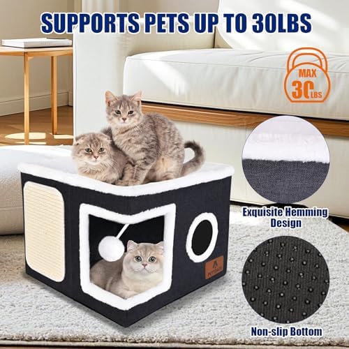 Cat Beds for Indoor Cats, Large Cat Cave Bed - Image 3