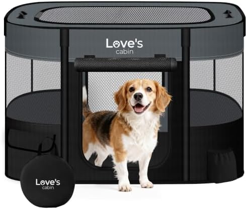 Love's cabin Pet Puppy Dog Playpen, Large Dog Tent Crates Cage Indoor/Outdoor by Lovescabin