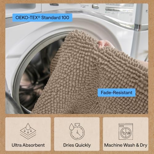 GORILLA GRIP SoakSTOPPER Dog Door Mat, Machine Wash and Dry, 70x24 Beige - Image 6