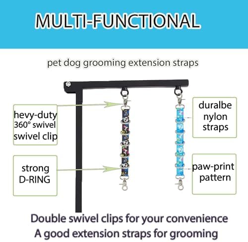 Dog Grooming Loop 2 Pack Dogs Grooming Table Arm Extension Straps Cute Unique - Image 2