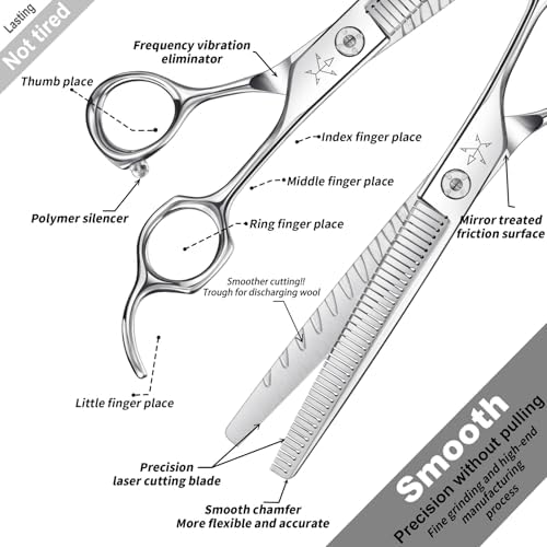 High-end Professional Dog Grooming Thinning Scissors Teeth Cutting Blending - Image 3