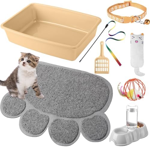 Tioncy 7 Pcs Kitten Litter Box Starter Kit by Tioncy