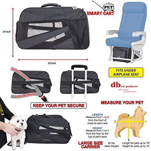 dbest products Pet Smart Cart Carrier, Soft Sided Collapsible Folding Travel Bag - Image 4