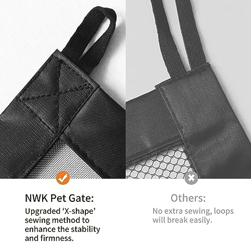 NWK 2Pcs Dog Gate for Stairs and Doorways 43''X30'', 30’’ Tall - Image 4