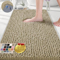 Ophanie Beige Bathroom Rugs 30x20, Soft Chenille Bath Mat, Non Slip Absorbent by Ophanie