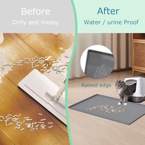 Cat Litter Mat for Litter Box, Silicone Large Cat Litter Trapping Mat - Image 5