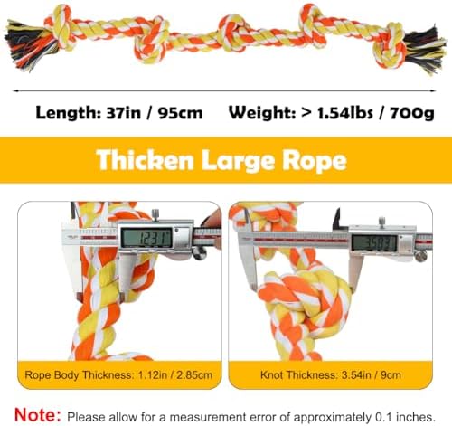 SZEE Dog Rope Toy for Large Dogs, 37 Inch 5 Knots, Halloween Pet Toys for Large - Image 2