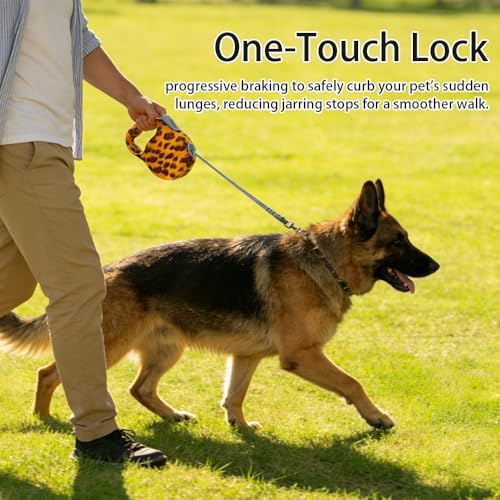 Retractable Dog Leash for Medium & Large Dogs up to 80 lbs, One-Handed Brake - Image 5