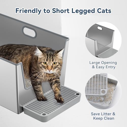 40L XXXL Stainless Steel Litter Box - Image 5