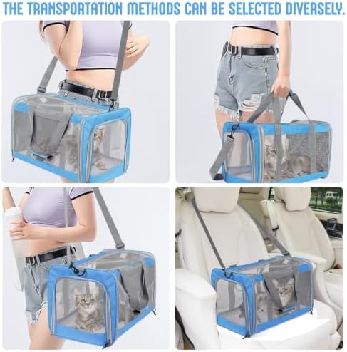 Pet Carrier for Large Cats of 20 Lbs, Collapsible Carrier Bag for Big Cat or 2 - Image 6