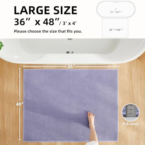 TYUU Large Bathroom Rugs Non Slip Washable Bath Rugs Super Absorbent Bathroom - Image 2