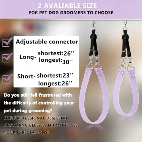 Pet Dog Grooming Belly Strap – 2 Inch Wide Waterproof PVC Support Band - Image 2