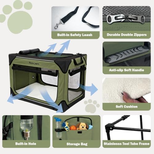 Collapsible Soft Dog Crate 30 Inch, Portable Travel Pet Crate - Image 5