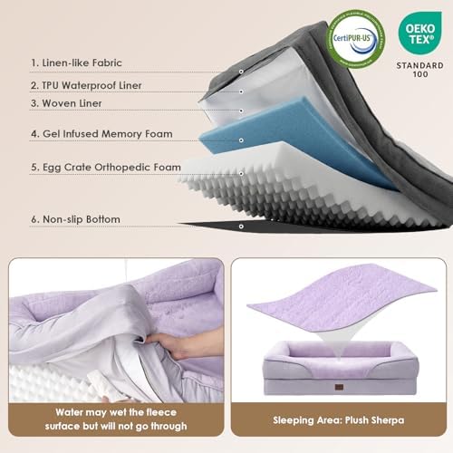EHEYCIGA Orthopedic Dog Bed for Large Dog, Memory Foam Dog Couch - Image 3