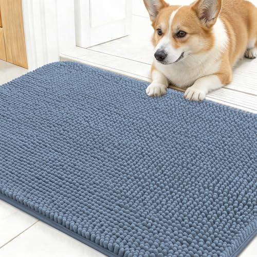 OLANLY Dog Door Mat for Muddy Paws 30x17, Super Absorbent Chenille Mud Mat by OLANLY