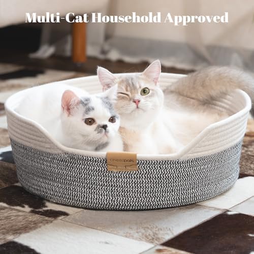 CHEERHOME PETS Handwoven Cat Basket Bed Cooling - Image 6