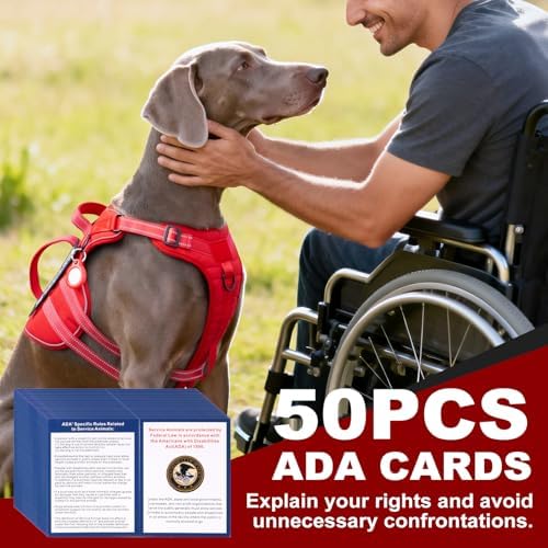 Service Dog Vest Harness, ID Tag + 50 ADA Information Cards - Image 4