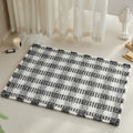 TYUU Waffle Bath Mat, Checkered Bathroom Rugs Non Slip, 36x24 Black & White by TYUU