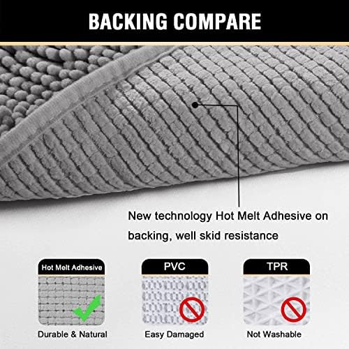H.VERSAILTEX Chenille Bath Mat Thick Soft Absorbent - Image 6