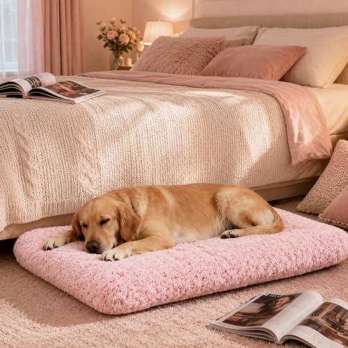 Dog Bed Large Size, Plush Washable Pet Bed Mat, Dog Crate Bed 35"x23" - Image 6
