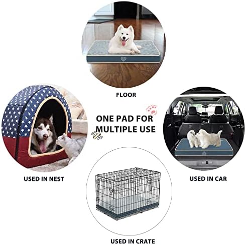 VANKEAN Waterproof Reversible Crate Mat Cool/Warm Washable JointRelief Navy - Image 6
