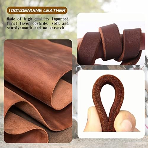 Leather Dog Leash 6ft x 3/4 inch, Strong Heavy Duty Genuine Leather Braided Dog - Image 2