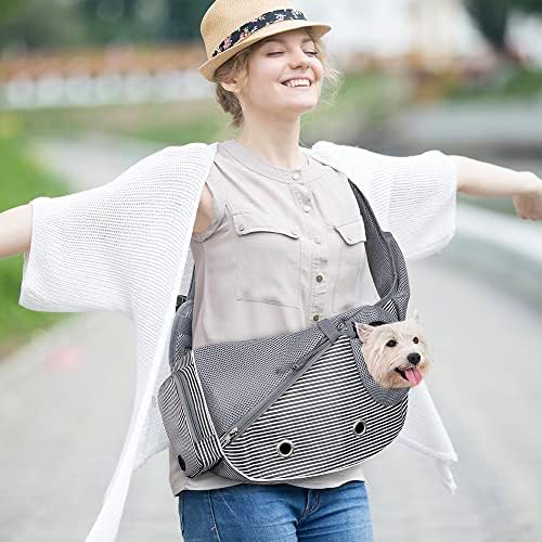 PetAmi Small Dog Sling Carrier, Puppy Cat Hands-Free Purse, 10 lb - Image 5