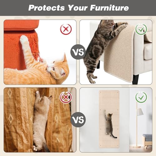 FHTONGE Extra Tall Thickened Cat Wall Climbing Carpet - Image 4