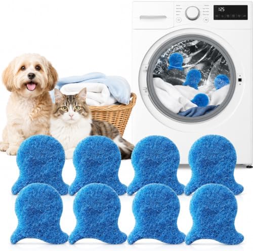 Pet Hair Remover for Laundry, Reusable 8 Pack Dog & Cat Hair Remover by Unknown