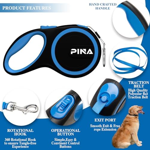 PINA Retractable Dog Leash, 26ft Dog Leash - Image 2