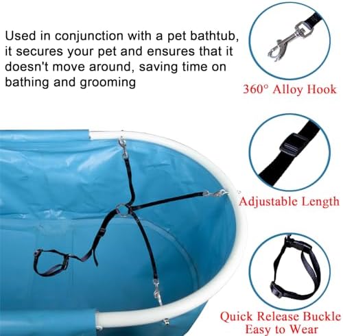 Dog Bath Tether Bathtub Leash Dog Grooming Leashes Adjustable Bath Leash Safety - Image 2